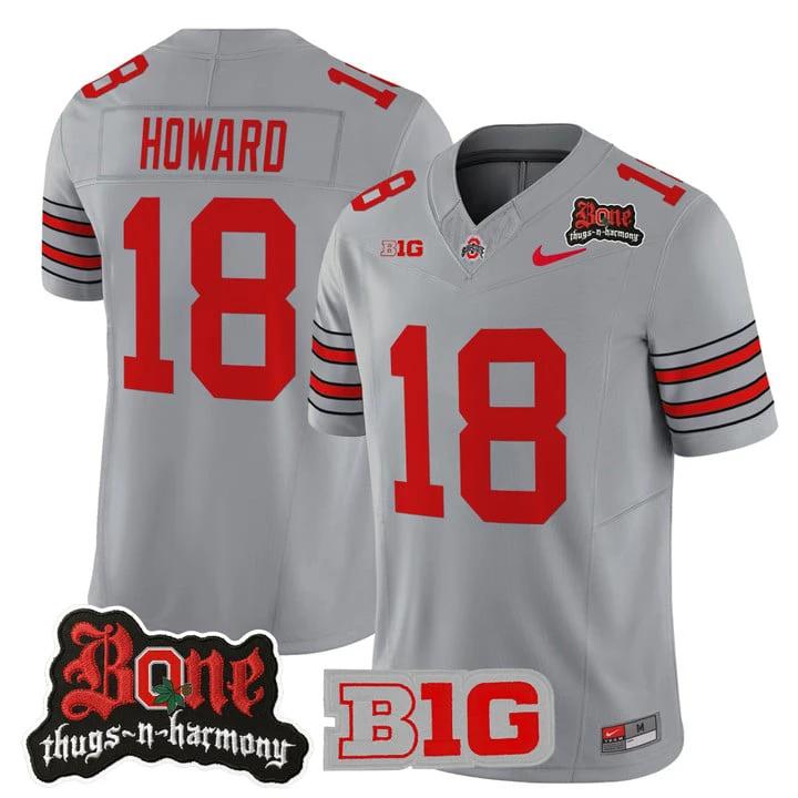 Will Howard Jersey #18 Ohio State Buckeyes Bone Thugs-N-Harmony Stitched by My Store NCAA Football Jerseys