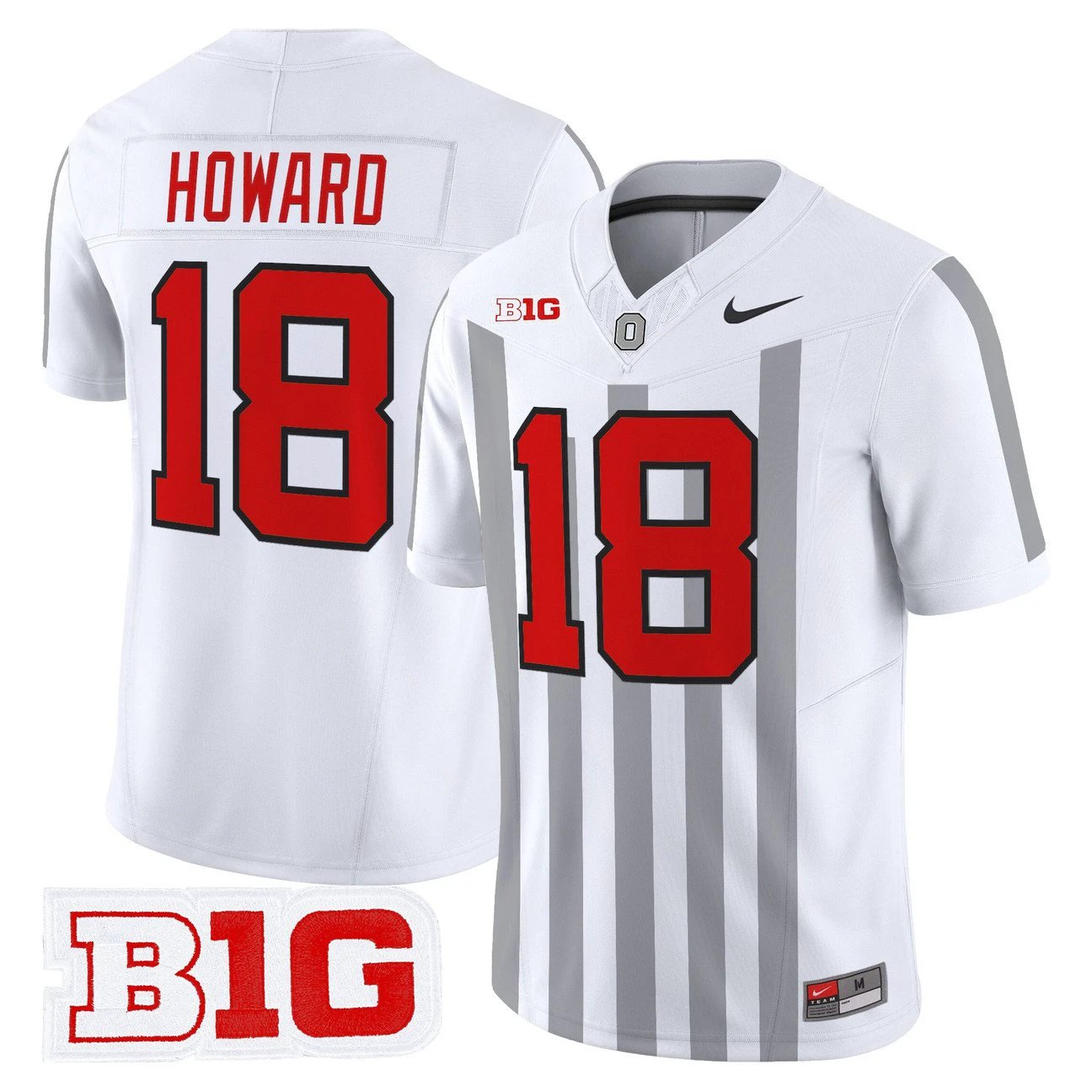 Will Howard Jersey #18 Ohio State Buckeyes Throwback Limited Stitched by My Store NCAA Football Jerseys