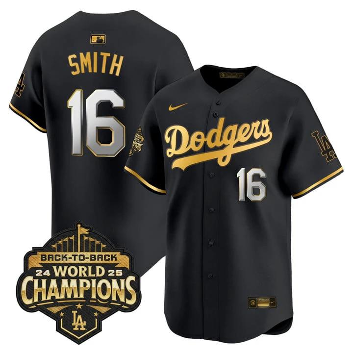 Will Smith Jersey #16 Dodgers 2025 Back-To-Back Champions Stitched by My Store