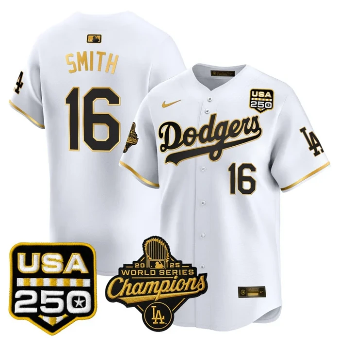 Will Smith Jersey #16 Dodgers 2025 World Series Champions 250 USA Stitched by My Store
