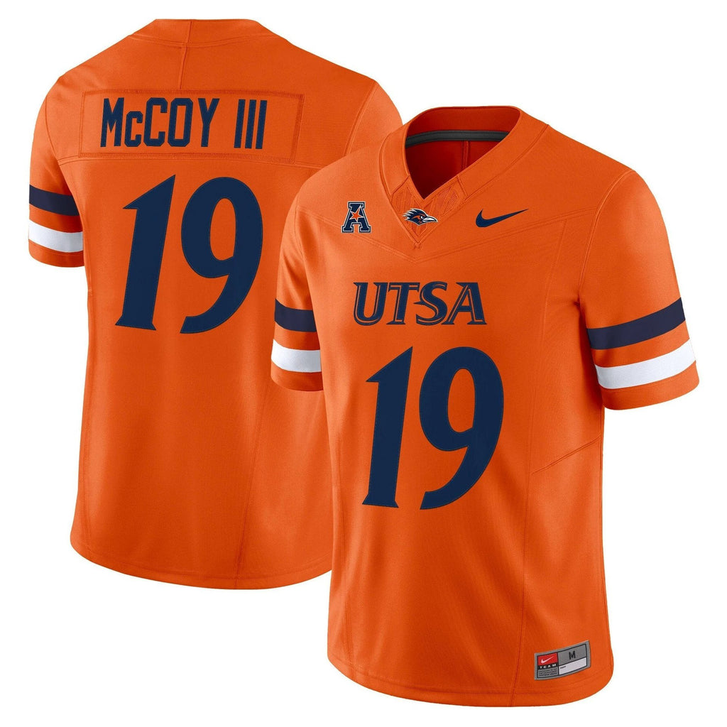 Willie McCoy III Jersey #19 UTSA Roadrunners 2025 Vapor Limited Stitched Orange by My Store