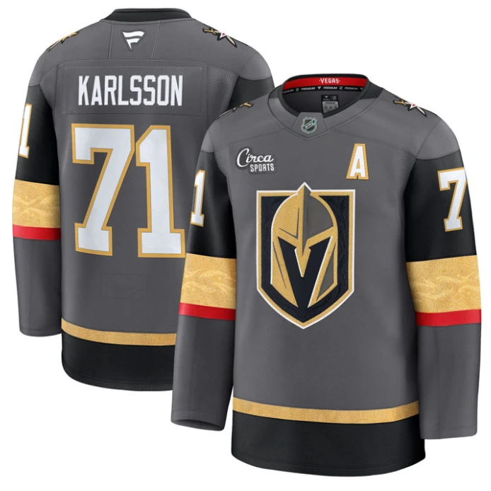William Karlsson Jersey #71 Vegas Golden Knights Premium Stitched Gray by Hockey David