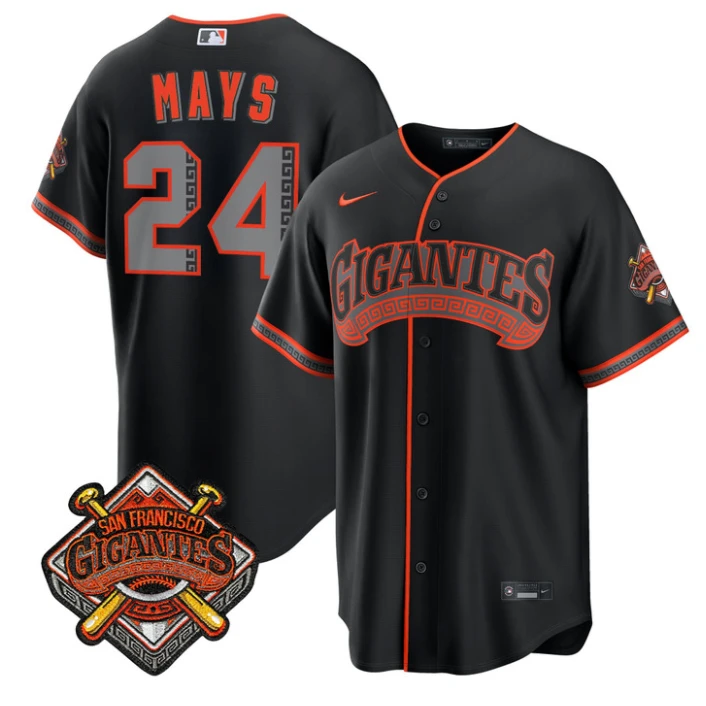 Willie Mays Jersey #24 San Francisco Giants Los Gigantes Vapor All Stitched by My Store
