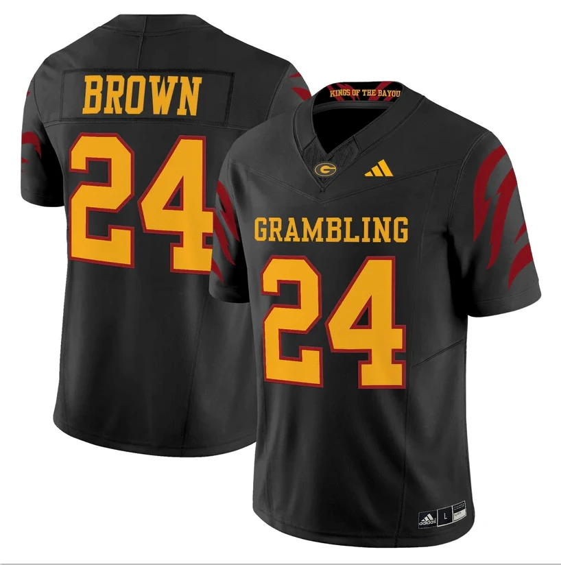 Willie Brown Jersey #24 Grambling Tigers 2025 Vapor Limited Stitched by My Store NCAA Football Jerseys