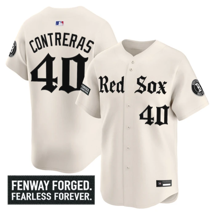 Willson Contreras Jersey #40 Boston Red Sox Gothic Edition Premier Stitched by My Store