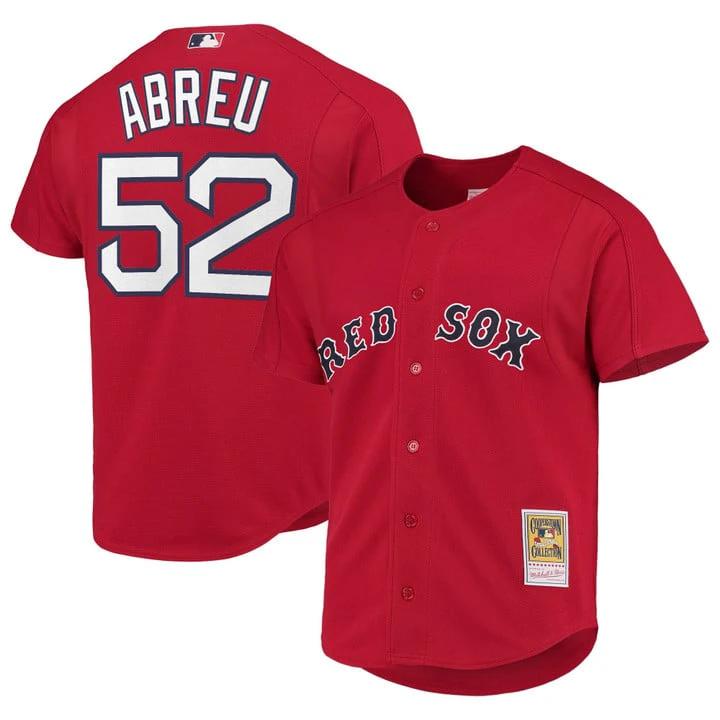 Wilyer Abreu Jersey #52 Boston Red Sox Throwback Cooperstown Stitched Red by Baseball Jerseys 7