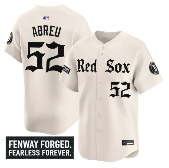 Wilyer Abreu Jersey #52 Boston Red Sox Gothic Edition Premier Stitched by My Store