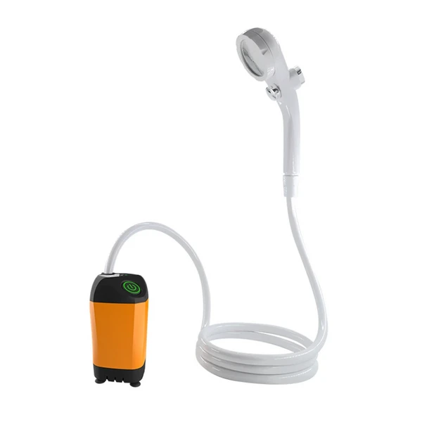 Portable Camping Shower with Pump – USB Rechargeable, 4400mAh Battery, Compact & Easy Setup by BowLift