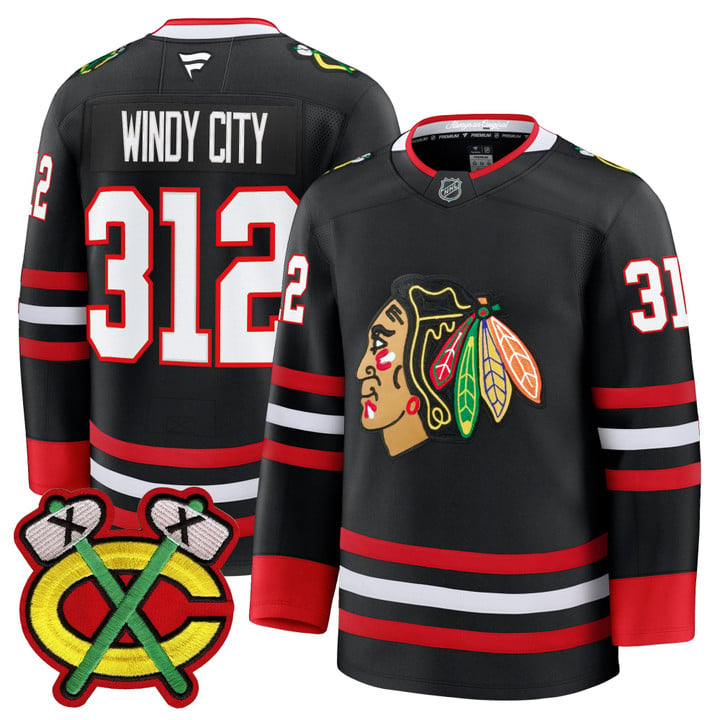 Windy City Jersey #312 Chicago Blackhawks 2025-26 Premium Stitched by Hockey David