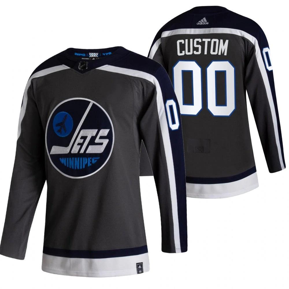 Winnipeg Jets Custom Black 2020-21 Alternate Player NHL Jersey by Hockey David