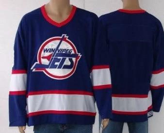 Winnipeg Jets Customized Blue CCM Jersey by Hockey David