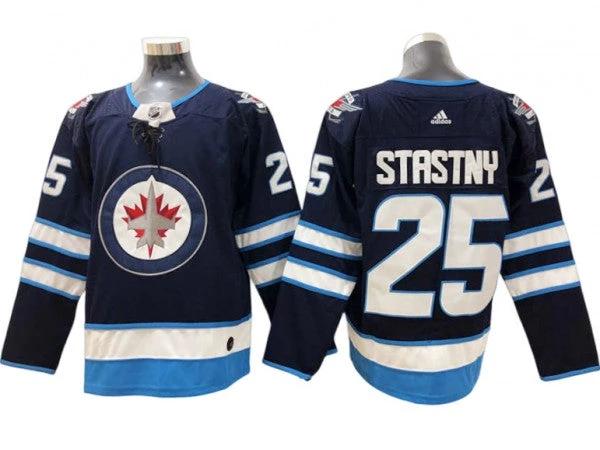 Winnipeg Jets #25 Paul Stastny Navy Home Jersey by Hockey David