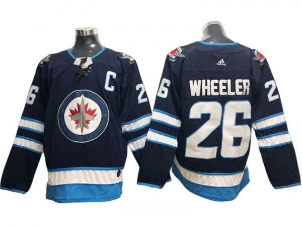 Winnipeg Jets #26 Blake Wheeler Navy Home Jersey by Hockey David