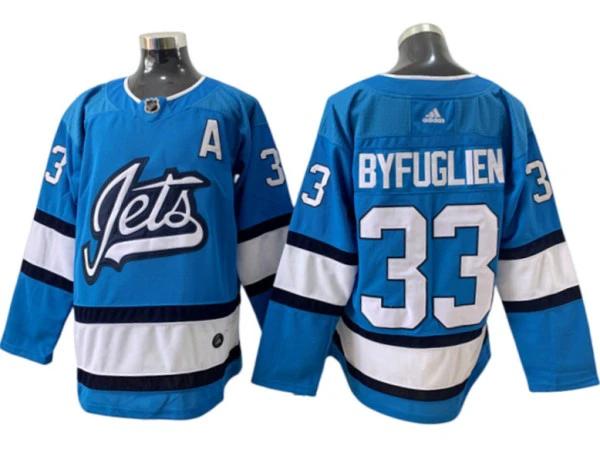 Winnipeg Jets #33 Dustin Byfuglien Blue Alternate Jersey by Hockey David