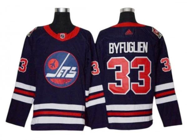 Winnipeg Jets #33 Dustin Byfuglien Navy Heritage Classic Jersey by Hockey David