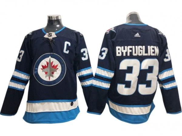 Winnipeg Jets #33 Dustin Byfuglien Navy Home Jersey by Hockey David