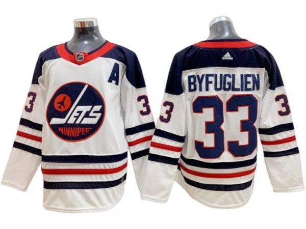 Winnipeg Jets #33 Dustin Byfuglien White Heritage Jersey by Hockey David