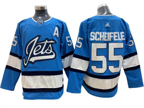 Winnipeg Jets #55 Mark Scheifele Blue Alternate Jersey by Hockey David