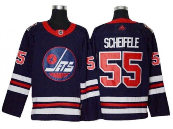 Winnipeg Jets #55 Mark Scheifele Navy Heritage Classic Jersey by Hockey David