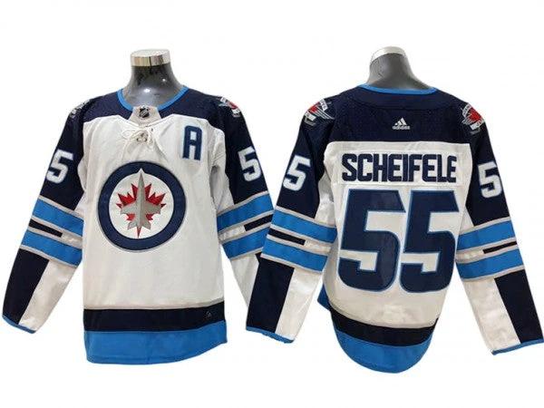 Winnipeg Jets #55 Mark Scheifele White Heritage Jersey by Hockey David