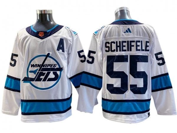 Winnipeg Jets #55 Mark Scheifele White Reverse Retro 2.0 Jersey by Hockey David