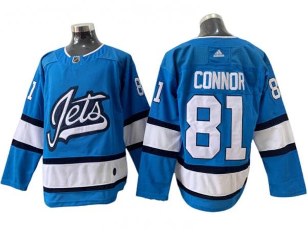 Winnipeg Jets #81 Kyle Connor Blue Alternate Jersey by Hockey David