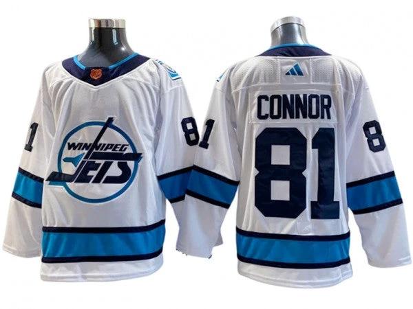 Winnipeg Jets #81 Kyle Connor White Reverse Retro 2.0 Jersey by Hockey David
