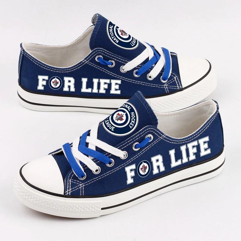 Winnipeg Jets Limited Low Top Canvas Sport Sneakers Shoes For Men Women Fans by Crocs