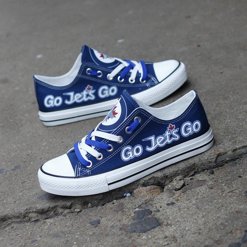 Winnipeg Jets Low Top Canvas Sport Sneakers Shoes For Men Women Fans by Crocs