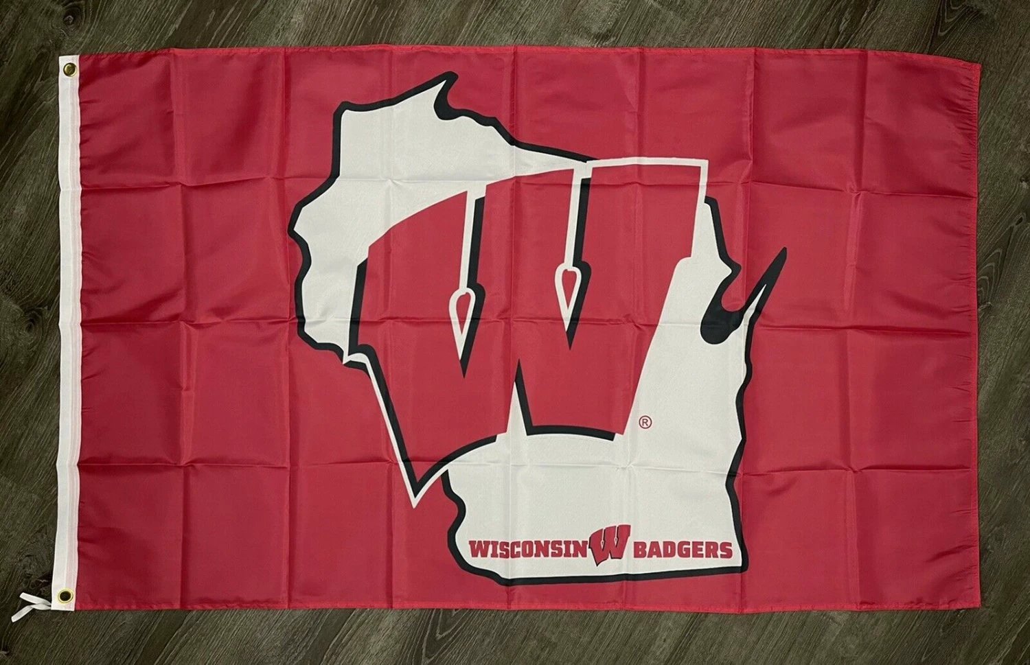 Wisconsin Badgers Flag 3x5 ft Sports State Red Banner Man-Cave Garage by flagsjustdoit