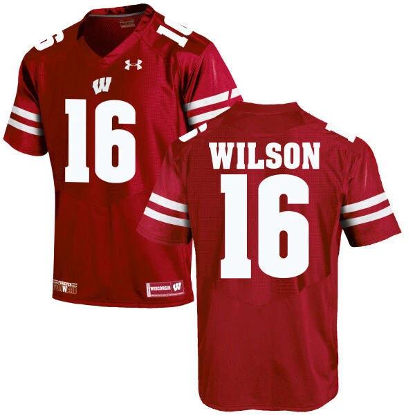 Wisconsin Badgers #16 Russell Wilson College Football Jersey Red by My Store