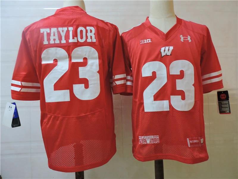 Wisconsin Badgers #23 Jonathan Taylor College Football Jersey Red by My Store