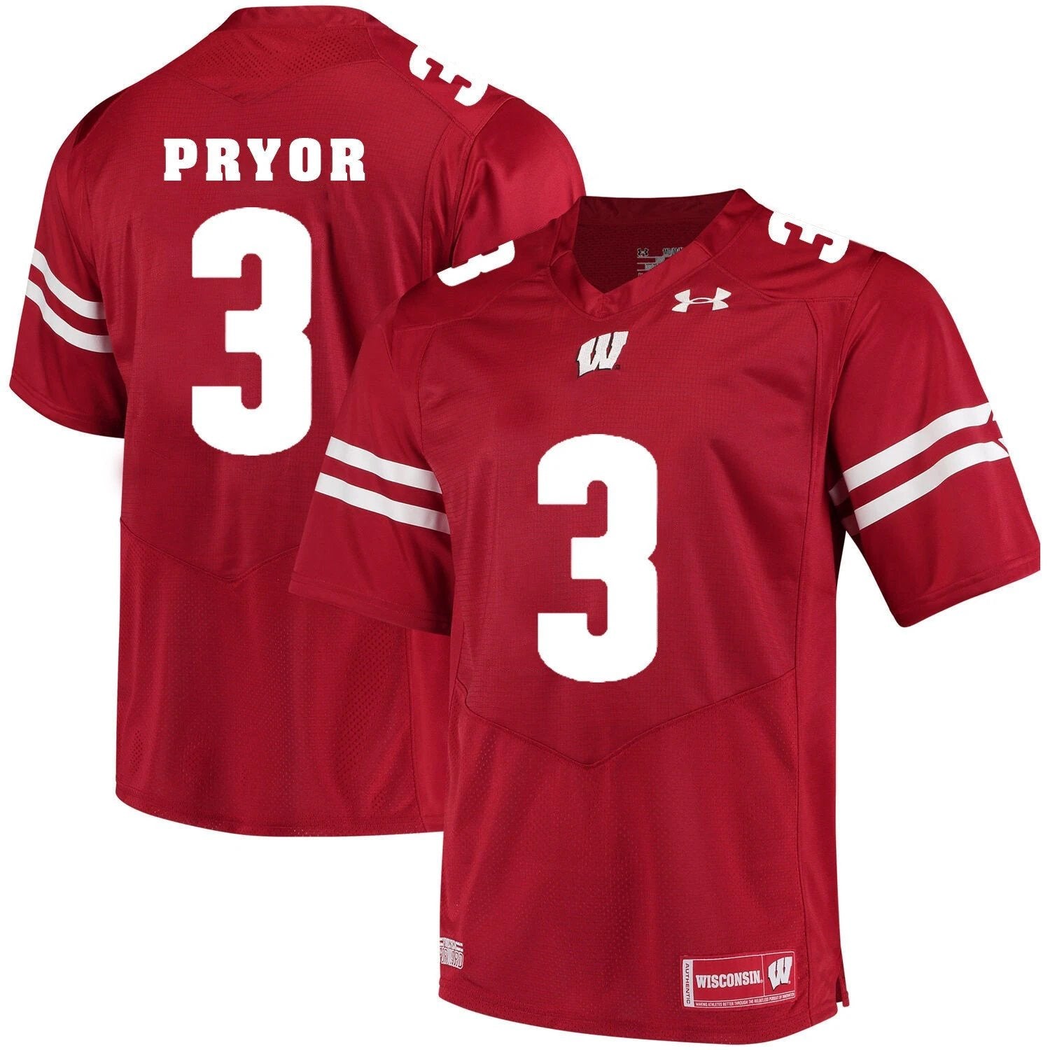 Wisconsin Badgers #3 Kendric Pryor College Football Jersey Red by My Store