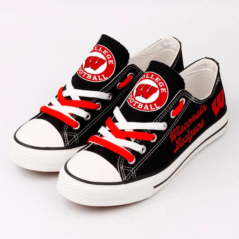 Wisconsin Badgers Sport Sneakers Shoes For Men Women Fans by Crocs