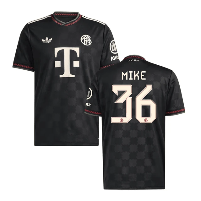 Wisdom Mike #36 Bayern Munich 2025-26 Third Men Jersey – Black by Soccer Jersey