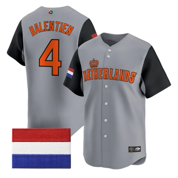 Wladimir Balentien Jersey #4 Team Netherlands 2026 World Baseball by My Store