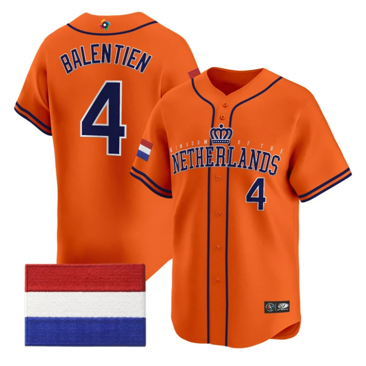 Wladimir Balentien Jersey #4 Team Netherlands 2026 World Baseball by My Store