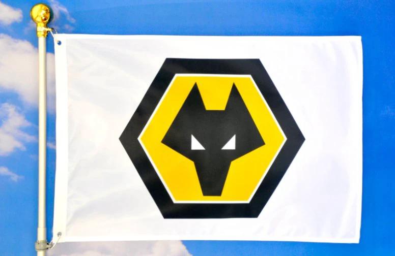 Wolves Football Club Flag 3x5ft Banner Polyester White by flagsjustdoit