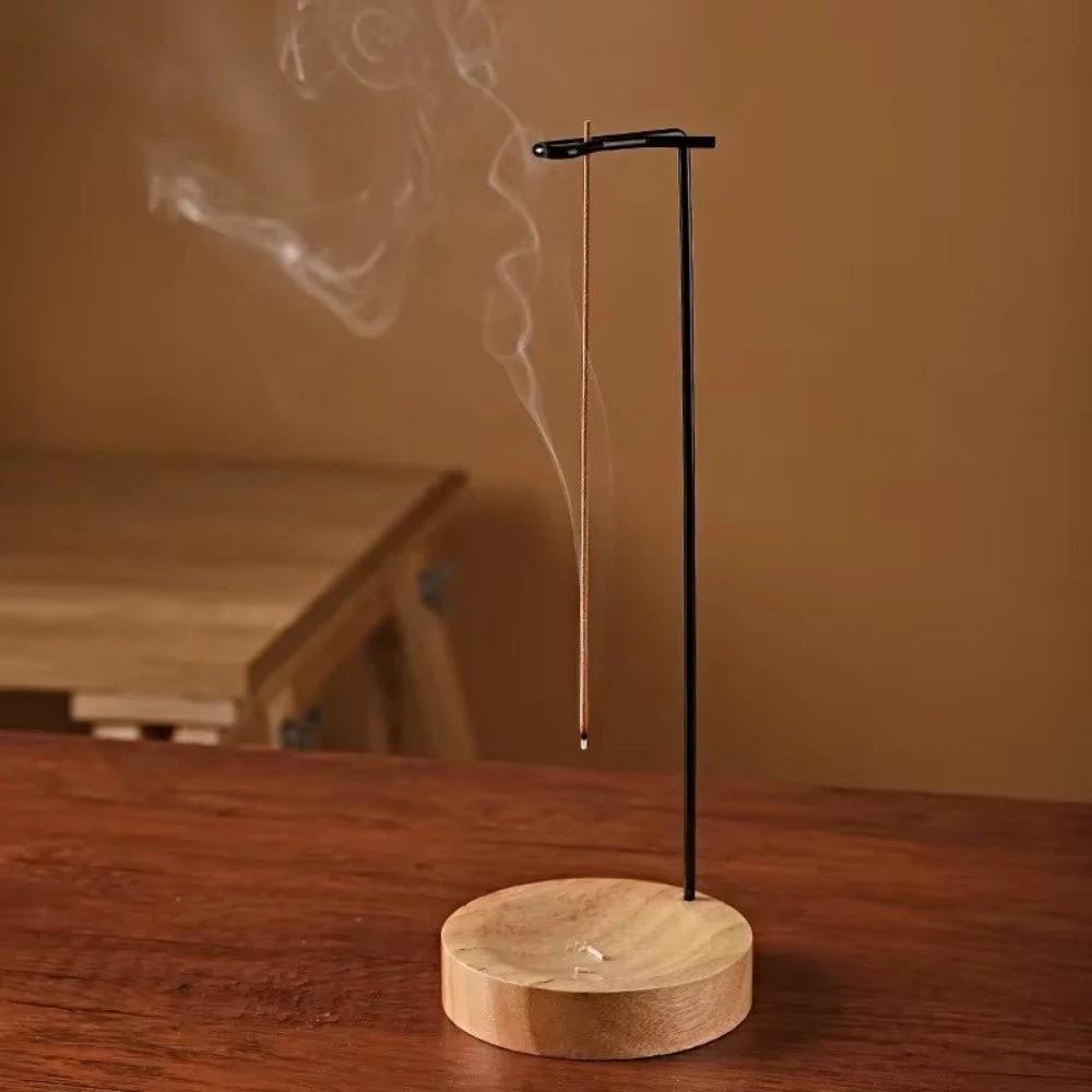 Wooden Incense Burner with Metal Holder by Casa & Beyond