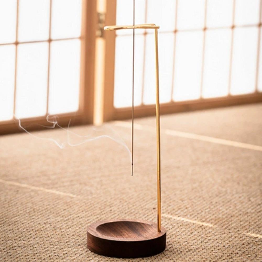 Wooden Incense Burner with Metal Holder by Casa & Beyond