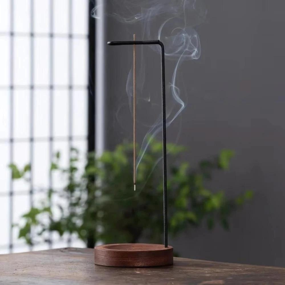 Wooden Incense Burner with Metal Holder by Casa & Beyond