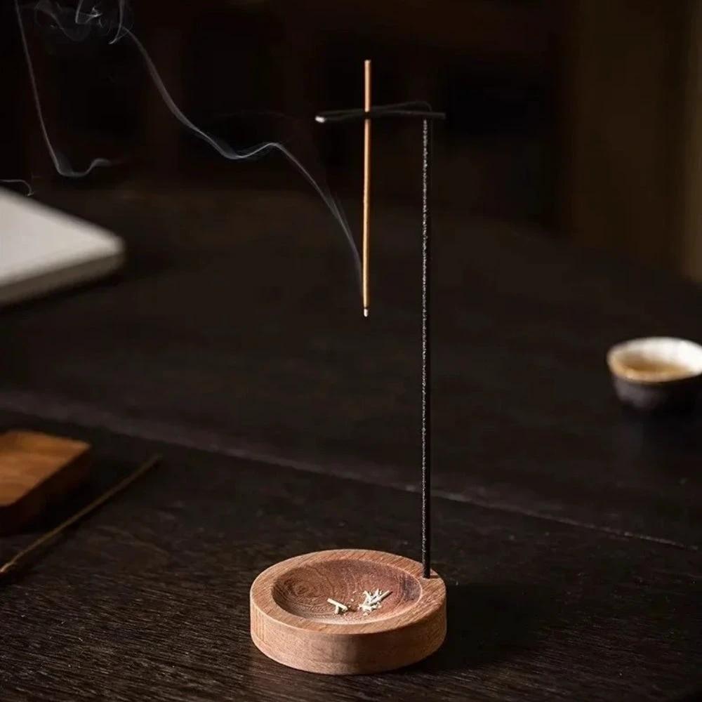 Wooden Incense Burner with Metal Holder by Casa & Beyond