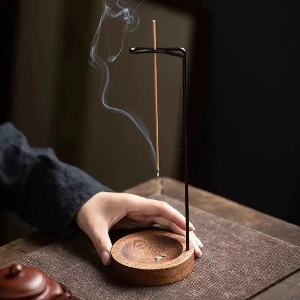 Wooden Incense Burner with Metal Holder by Casa & Beyond