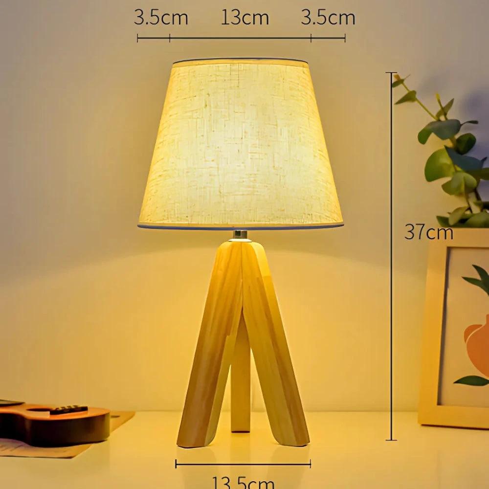 Wooden Tripod USB Table Lamp by Casa & Beyond