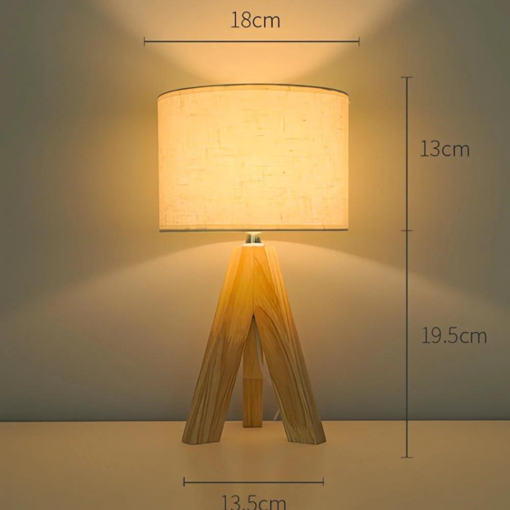 Wooden Tripod USB Table Lamp by Casa & Beyond