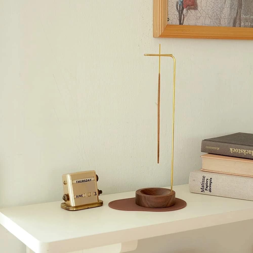 Wooden Incense Burner with Metal Holder by Casa & Beyond