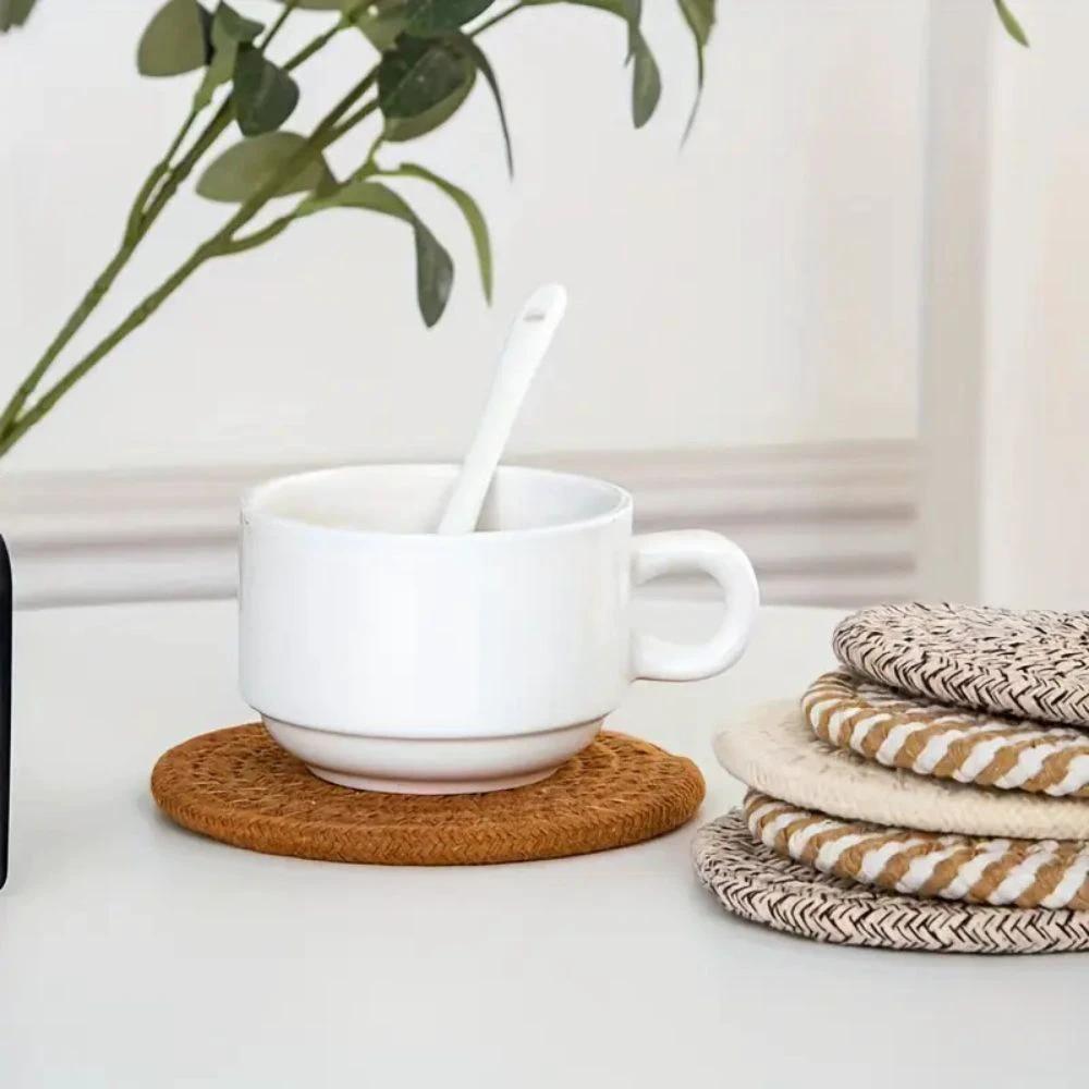 Woven Whirl Coaster Set | 8Pcs Set by Casa & Beyond