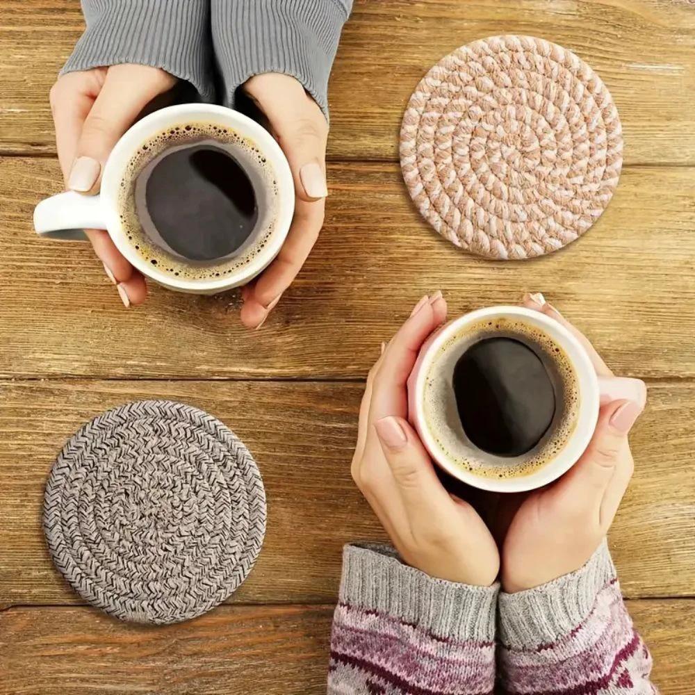 Woven Whirl Coaster Set | 8Pcs Set by Casa & Beyond
