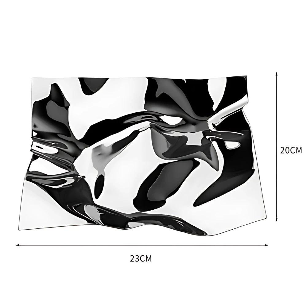 Wrinkled Stainless Steel Obsidian Tray by Casa & Beyond