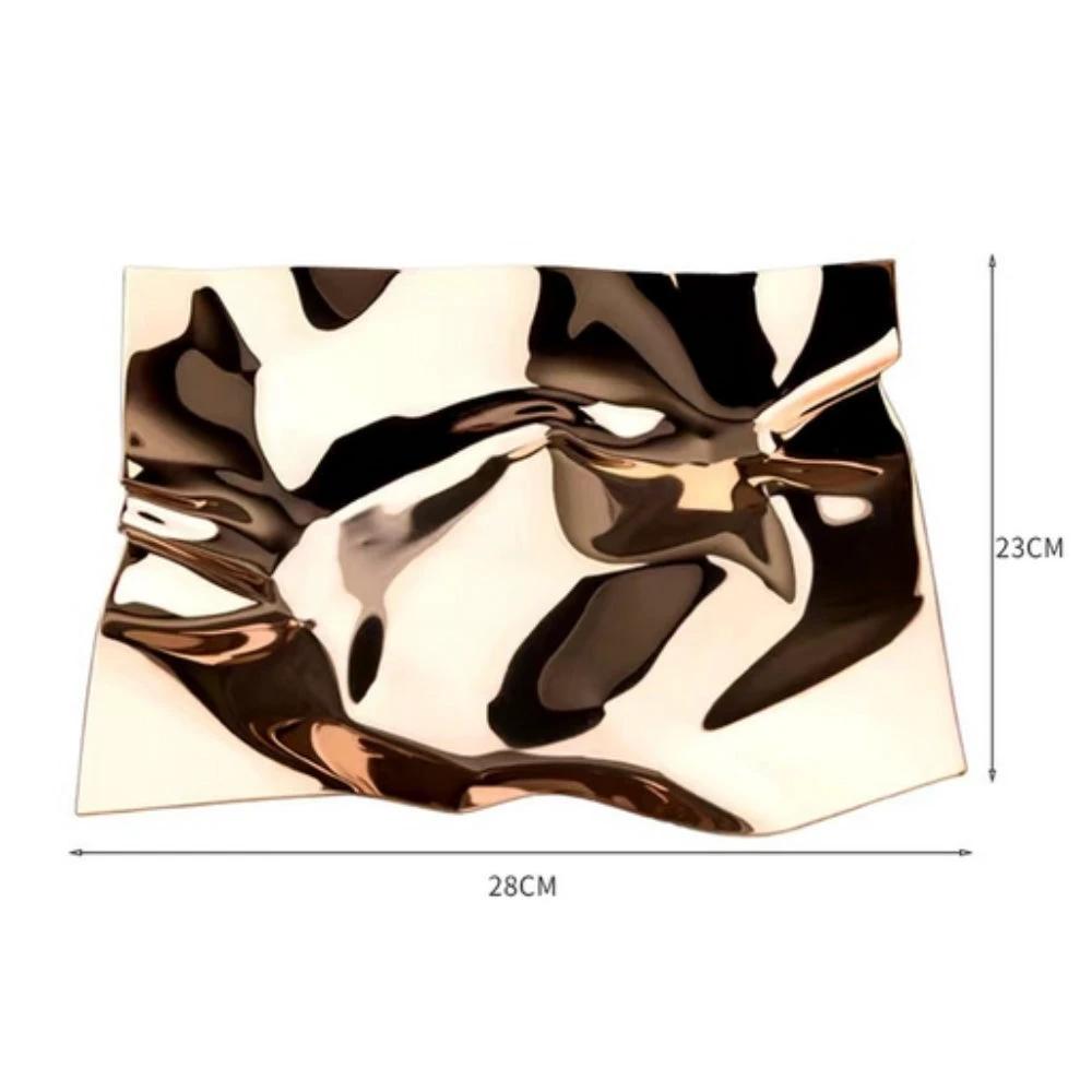 Wrinkled Stainless Steel Obsidian Tray by Casa & Beyond